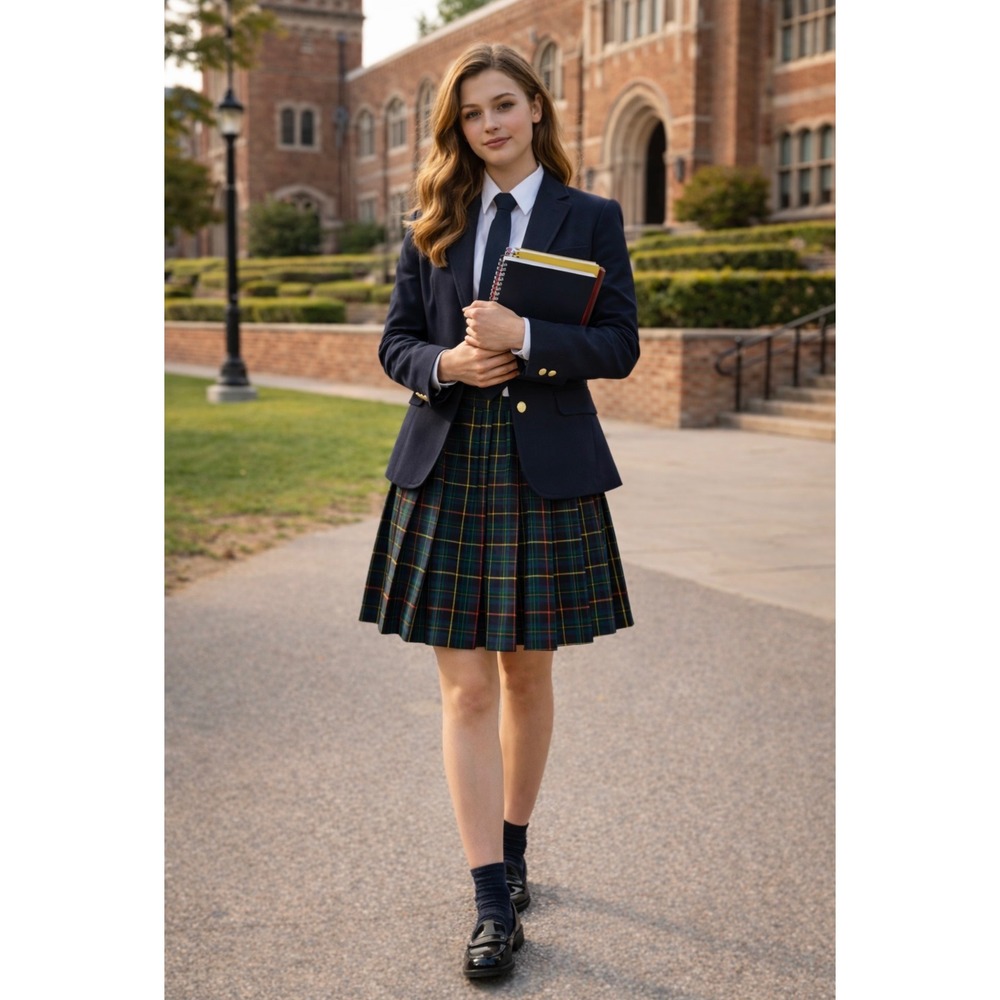 Rafferty Women's Vintage Plaid‎ Pleated Skirt sz 9 preppy Academic cottagecore